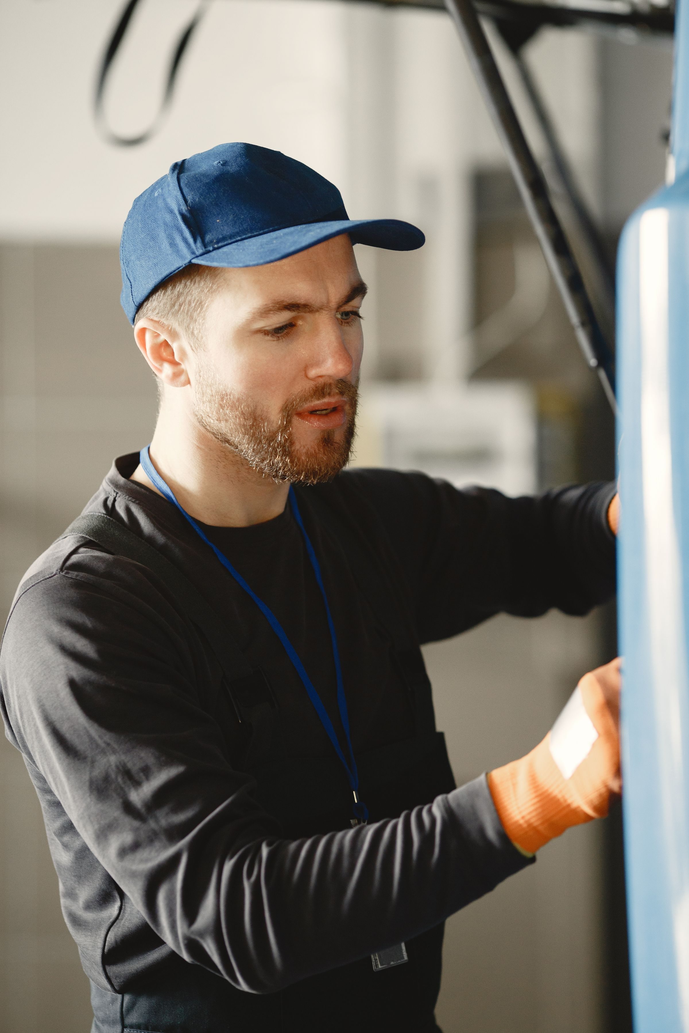 Heating technician on a no-heat call